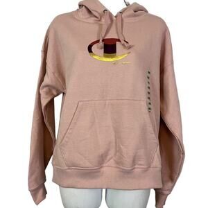 Champion Womens Powerblend Fleece Lined Hoodie Metallic Logo Sweatshirt NWT sz S